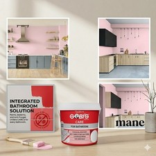 Pink Anti Mould & Fungal Paint Protects 5 years Bedrooms Bath Kitchen 2.64 litre