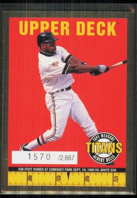 1998 Upper Deck Tape Measure Titans Gold Albert Belle /2667 #9