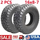 2PCS 16x8-7 16x8x7 ATV UTV All Terrain Tires 4 Ply Go Kart Street Bike Tire
