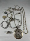 Vintage Sterling Silver Jewelry Lot 111.99g Pandora 925 Italy Wear/Repair