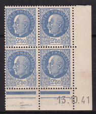 TIMBRE 1941 FRANCE COIN DATE N° 520-N*. T B-VOIR SCAN R/V-