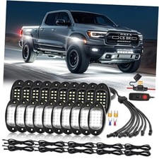 20 Pods Pure White LED Rock Lights with Extension Wires, 20 pods pure white