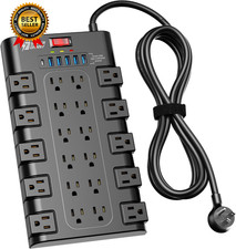 Power Strip Surge Protector with 22 AC Outlets and 6 USB Charging Ports...