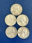 1958 Washington Quarter 90% Silver Denver Mint Big US Coins Auction NR QTY 5