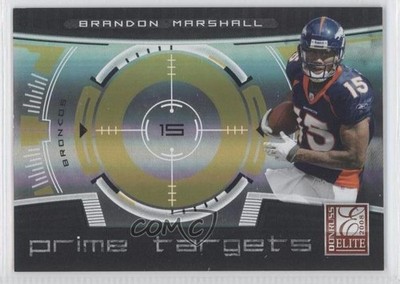 2008 Donruss Elite Prime Targets Gold 505/800 Brandon Marshall #PT-8 0a1