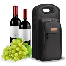 ALLCAMP 6-Pc Insulated Wine Travel Bag Cooler Tote - Perfect for Picnics & Gifts