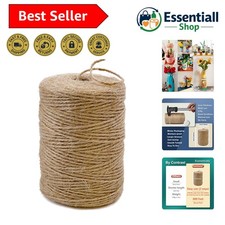 Versatile 600 Feet Natural Jute Twine - Perfect for Knitting, Packaging  More