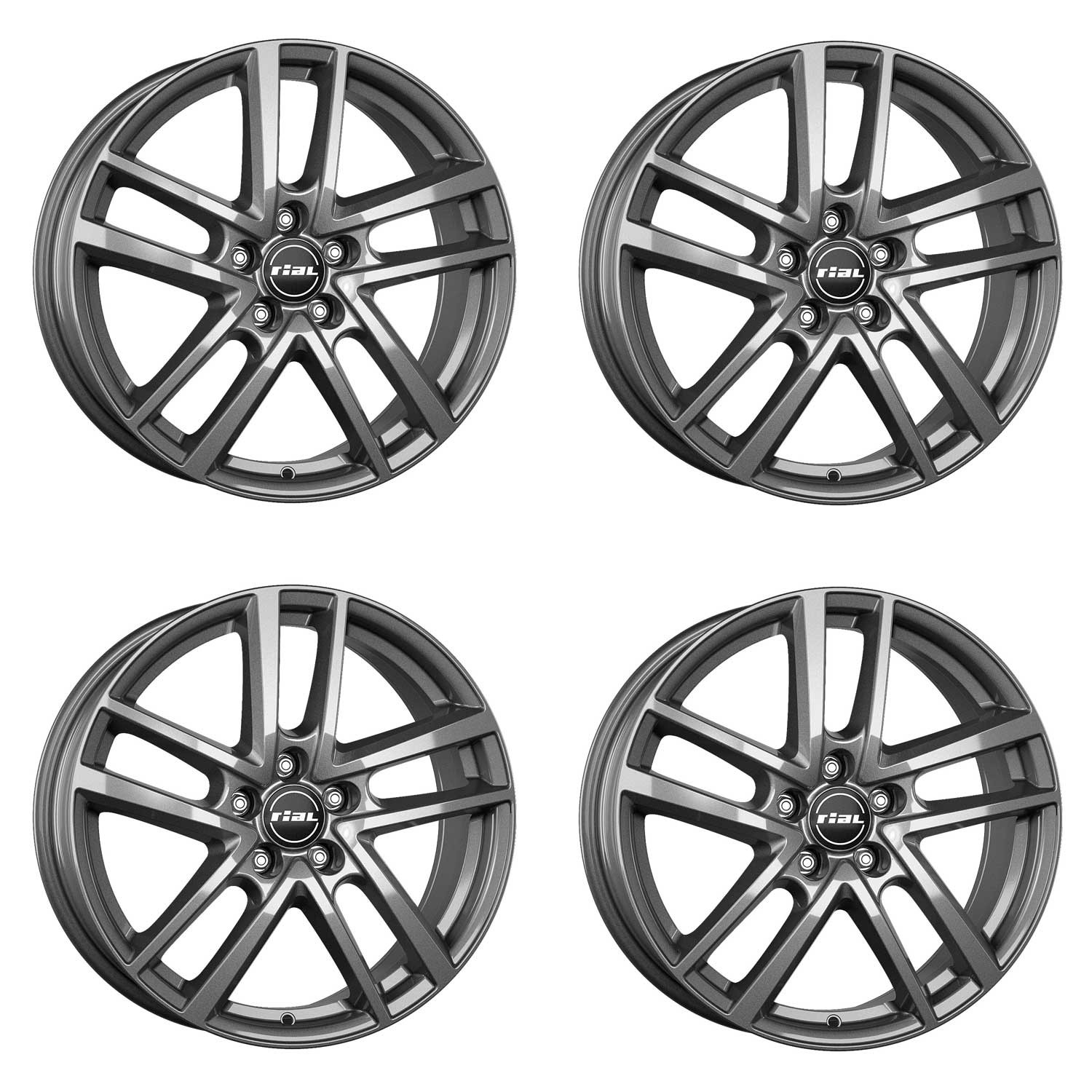 4 Rial Astorga wheels 7.0Jx17 ET35 5x114,3 GRAP for DACIA Duster