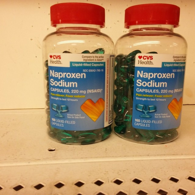 Lot of 2 CVS Naproxen Sodium 320 Total Liquid Filled Gel Capsules