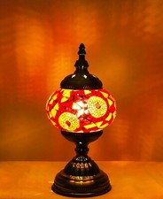 Handmade Turkish Moroccan Stained Glass Mosaic Table Lamp For Home Decor Bubbles