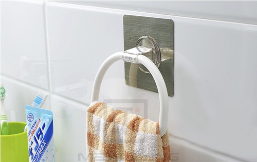 Anillo de toallas toallero estante de pared estante de baño sin taladrar 5036 - Imagen 2 de 8