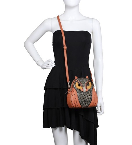 Lindo bolso bandolera pequeño con forma de búho boutique de hombro para mujer niña de cuero sintético - Imagen 8 de 21
