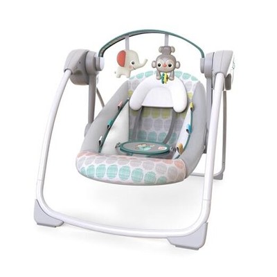  Portable Automatic 6-Speed Baby Swing with Adaptable Speed, Whimsical Wild