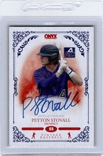 2022 Onyx Vintage AUTO Blue Ink PEYTON STOVALL Arkansas RAZORBACKS Haughton LA c