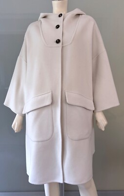 Closed Mantel Oversized Weiß Kaschmir Wolle XS 34 Off-White Coat Wool Cashmere