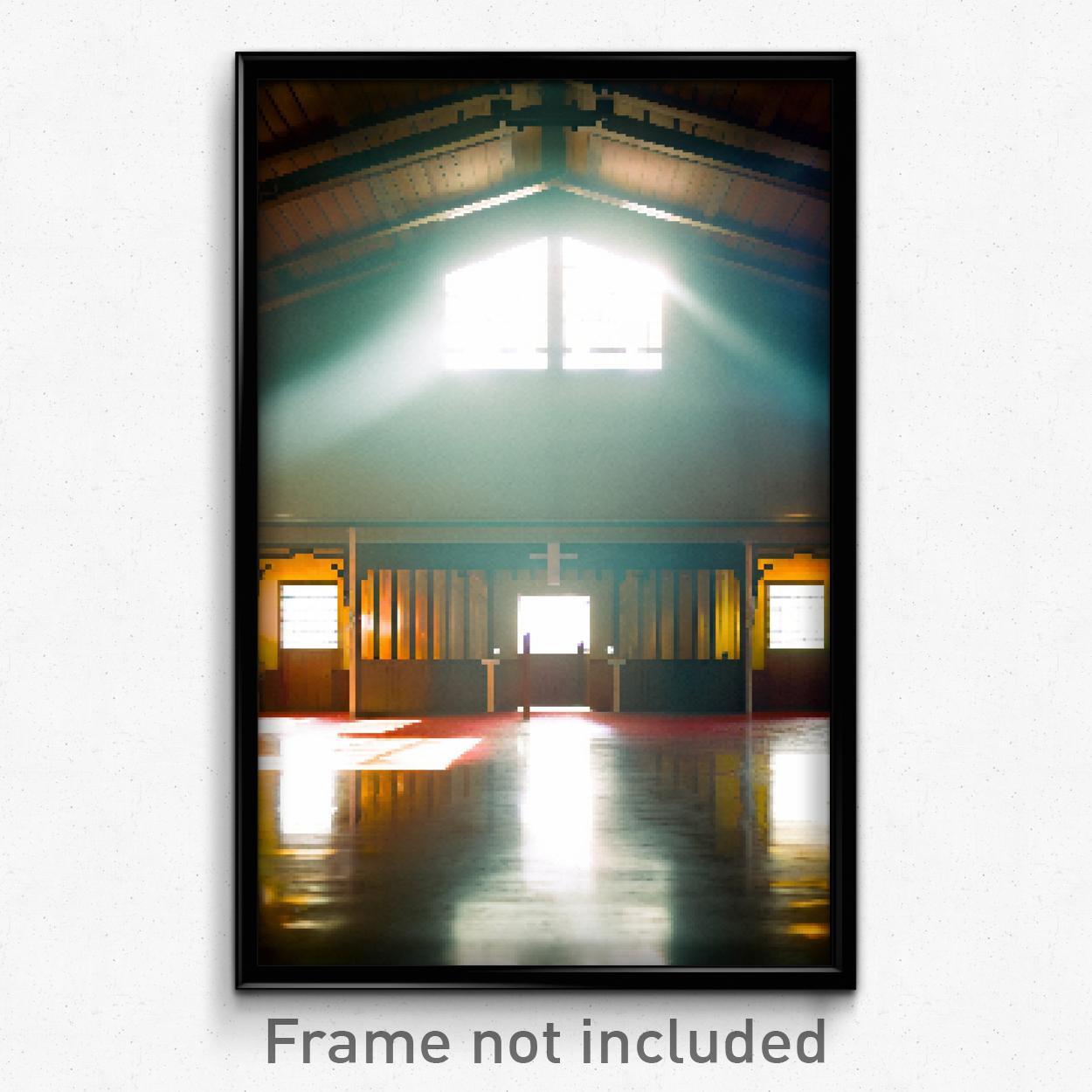 8 Bit Psychedelic Pixel Art Stable Trippy Video Game Poster