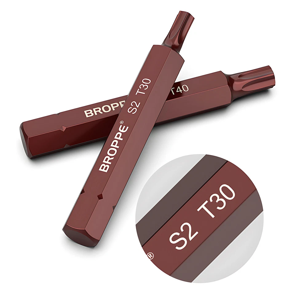 T20 25-T55 Torx Screwdriver Bits Set Magnetic Impact Drill Driver Hex Shank 10mm - Image 3 of 4