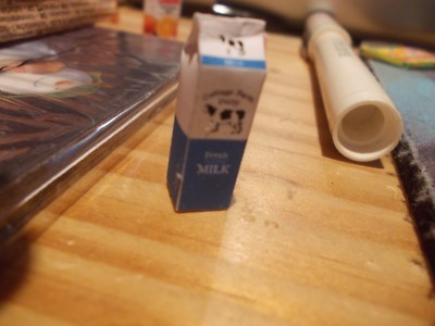 NON OPENING 1 PINT CARTON  OF FULL CREAM  MILK FOR A DOLLS HOUSE