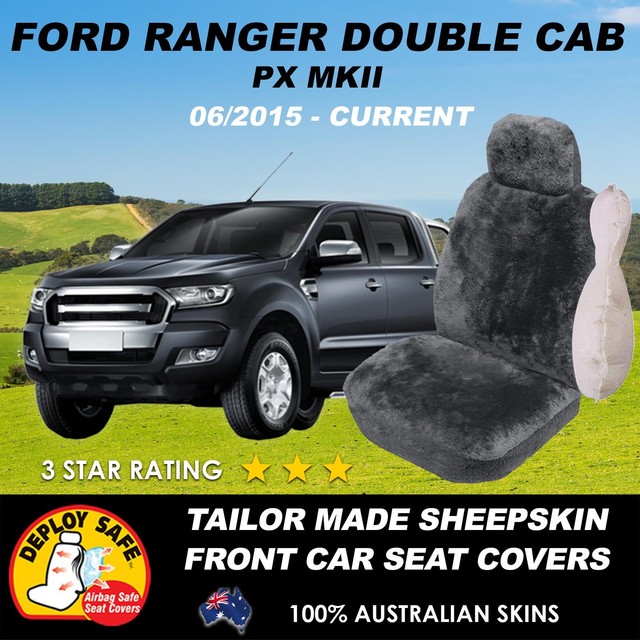 Tailored Sheepskin Car SEAT Covers to Suit Ford Ranger Double CAB PX