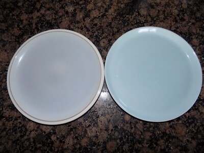 2 X DENBY TABLEWARE  SPIRIT 22 CM  PLATES (USED)