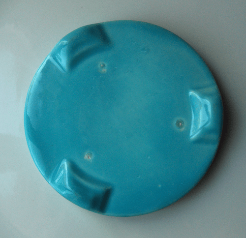 Franciscan Gladding McBean El Patio tea tile~Turquoise gloss~1930's~California - Picture 3 of 3