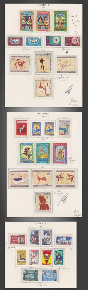 1962- 1966 ALGERIA ISSUES ON ALBUM PAGES MNH - LH H SCOTT 2017 VALUE - 225US$ - Image 2 of 2