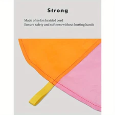 A Durable And Colorful Parachute With Handles, Suitable For Outdoor Sports