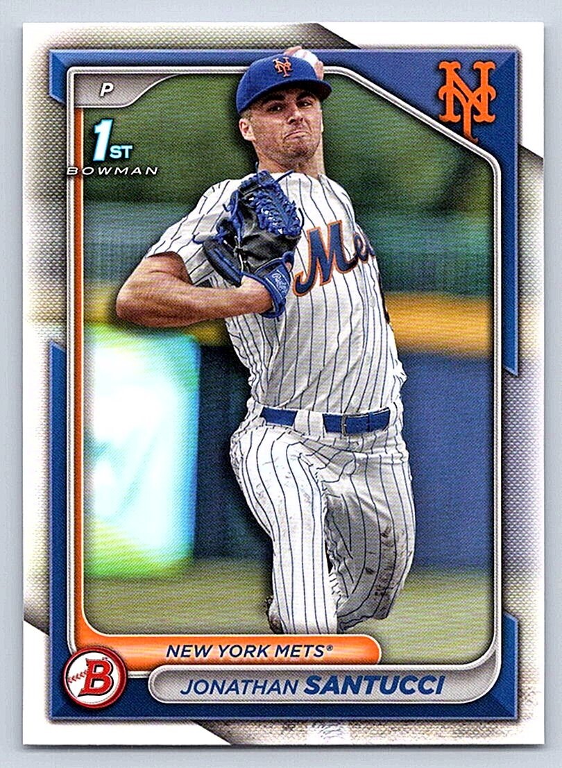 JONATHAN SANTUCCI METS  RC 1st card  2024 BOWMAN DRAFT #BD-65