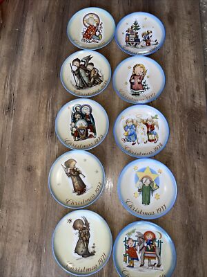Schmid Christmas Plate 71/80 limited edition Set 10 Plates BySister Berta Hummel