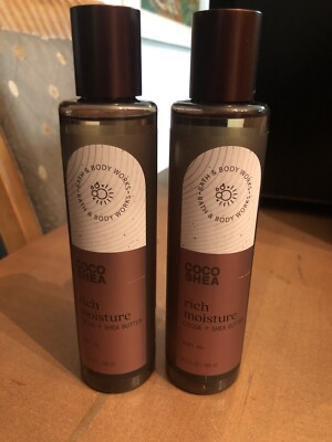 2 Bath & Body Works Cocoa & Shea Butter Body Oil 6.3oz Each