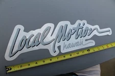 LOCAL MOTION Hawaii Clear Grey Black OG Aloha 80's LM2 Vintage Surfing STICKER