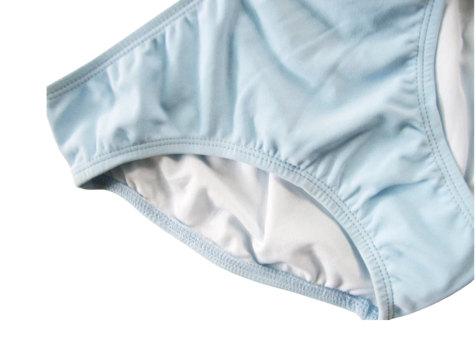 X172 Baby Phat NUEVO Parte inferior de bikini de natación azul claro con volantes traseros estampado de animales para niñas Foto 3 de 4