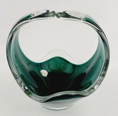 FLYGSFORSE Schweden RAR Modern Green Art Glass Kristall