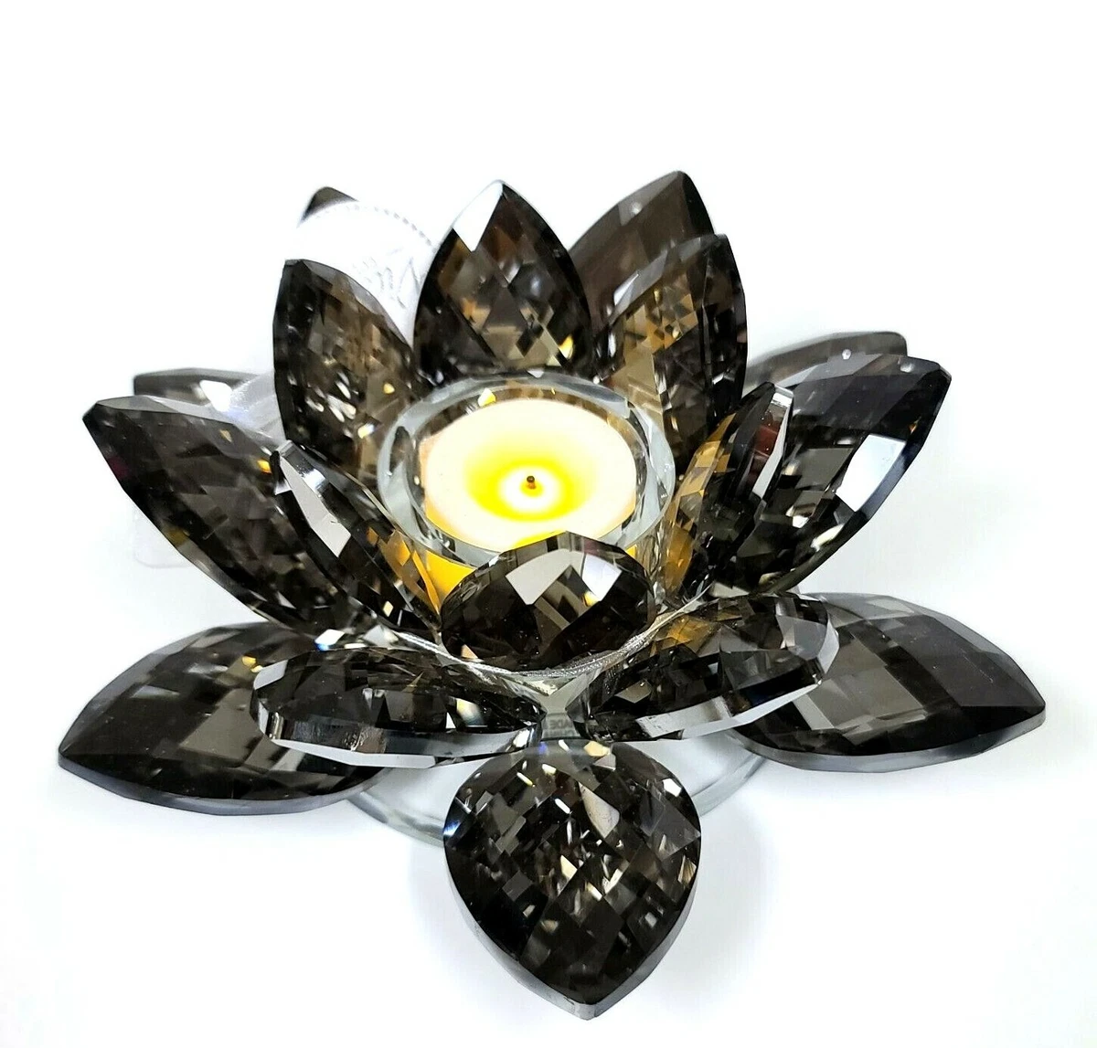 Bougeoir En Cristal En Forme De Fleur De Lotus - Décoration Feng Shui Et Ambiance Lumineuse