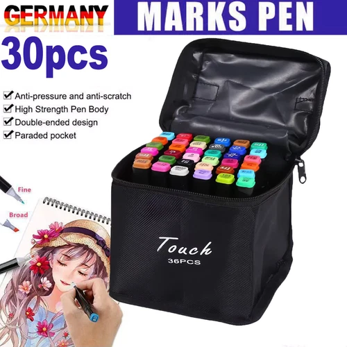 30 Farbe Acrylstifte Marker Set Permanent Pen Für DIY Graffiti Sketch Dual DHL🏆 - Bild 8 von 9