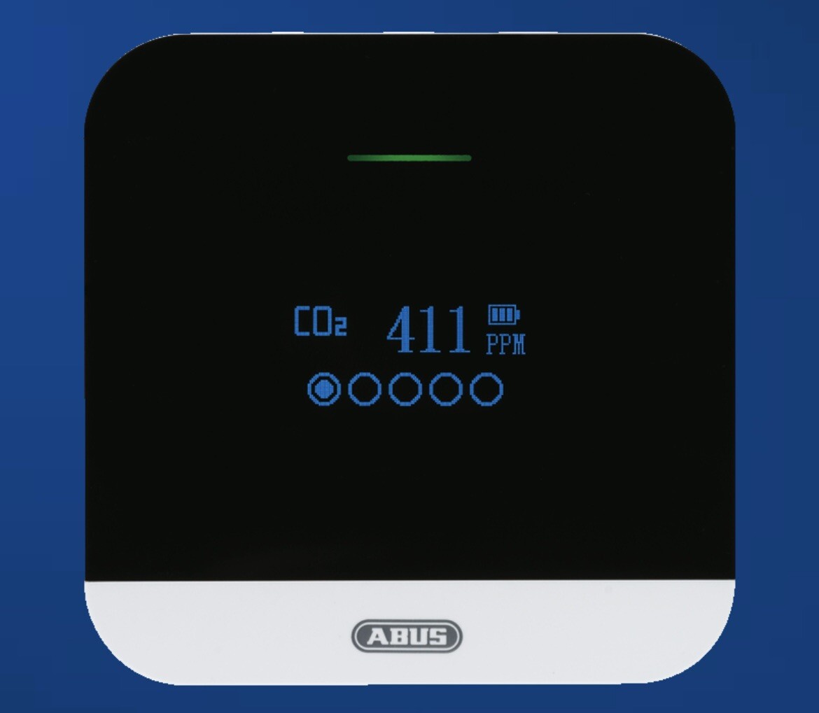 ABUS CO2WM110 CO2  Melder AirSecure Luftqualität Luftfeuchtigkeit ✅ NEU & OVP ✅ - Image 2