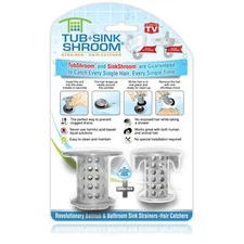 TubShroom & SinkShroom Gray Combo Pack Hair Catchers Strainers Drain Protectors