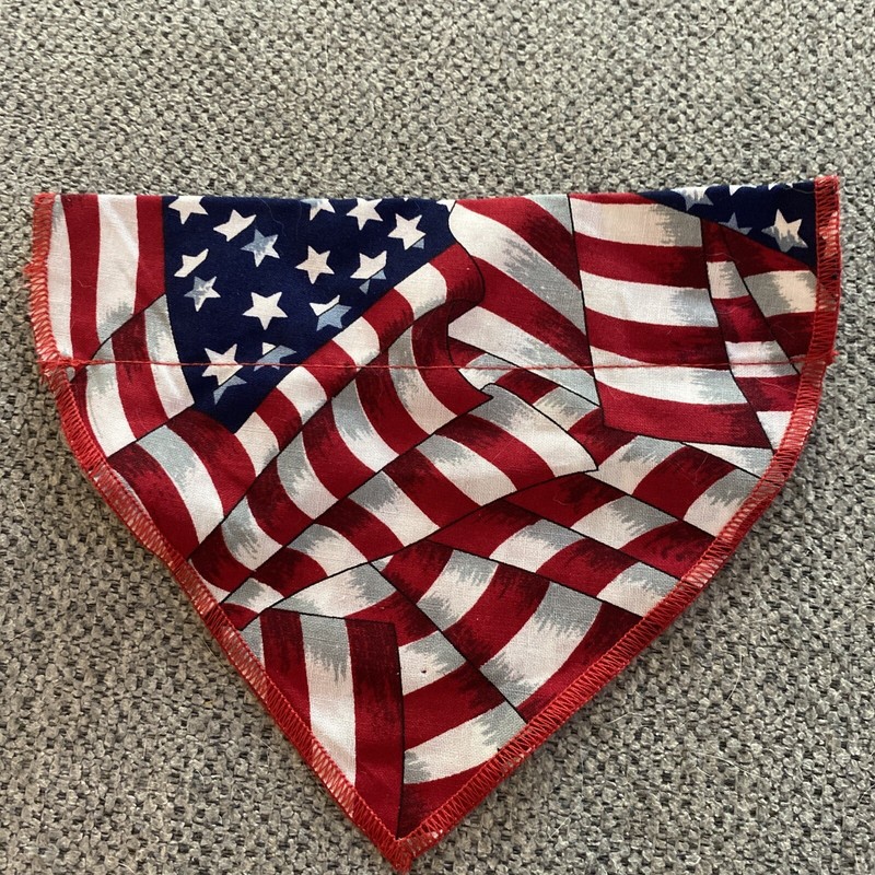 Pets Dog American Flag Bandannas. Size Small