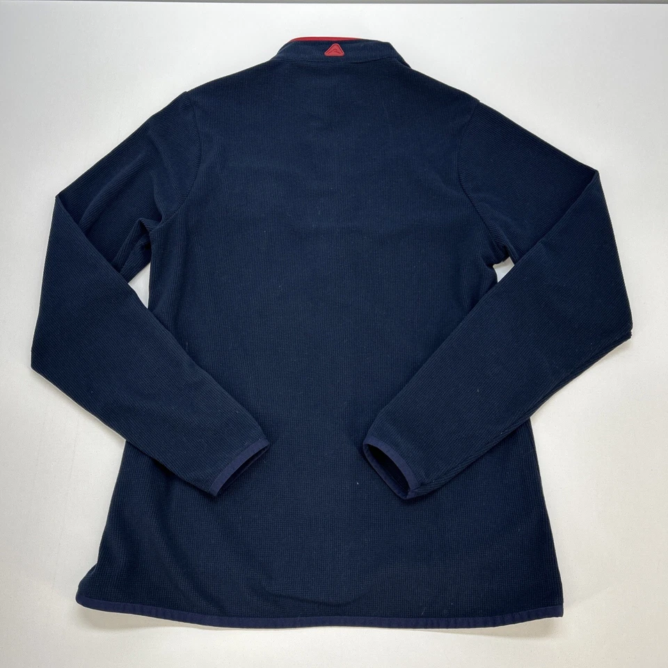 Atlanta Braves Antigua Full Zip Long Sleeve Textured Womens S Blue Pocket  - Image 3 of 4