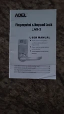 ADEL Fingerprint& Keypad lock LA9-3 manual