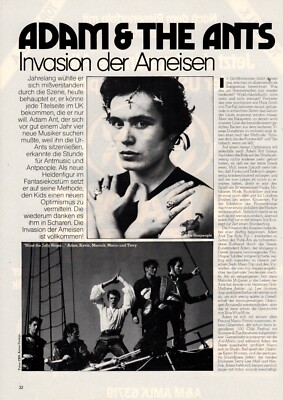 ADAM & THE ANTS  - Clipping/Bericht aus dem Jahr 1981 - Musikzeitschrift
