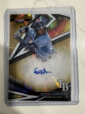 Estanli Castillo 2022 Bowmans Best GOLD LAVA Refractor Auto /75 Tampa Bay Rays