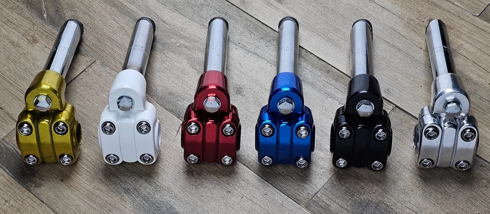 ALLOY 13/16" 21.1MM OS BMX BIKE 4BOLT QUILL STEM VINTAGE SCHWINN CRUSIER BICYCLE - Image 4 of 4