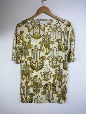 Authentic Ex Sample Piece Versace Collection Embellished Tee - 42 - uk 12
