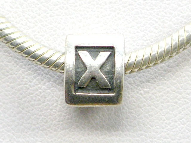 Pandora Charm Element Bead Sterling Silber 925 Buchstabe X