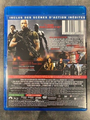 G.I. JOE 3D CONSPIRATION - film en BLU-RAY 3D + DVD - Photo 2/2