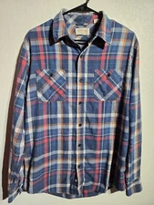 Weatherproof Vintage Long Sleeve Button Up Shirt Men's Size Medium Plaid Y2K