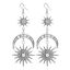 thumbnail 10  - Women Crystal Sun Star Moon Big Ear Stud Dangle Drop Earrings Jewelry Gift L