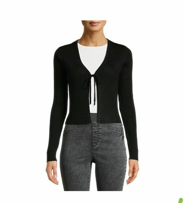 black tie front cardigan