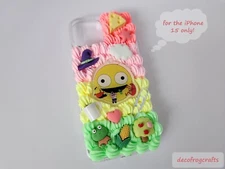 Smiling Friends Decoden Phone Case - Kawaii Deco Cream Phone Case for IPHONE 15